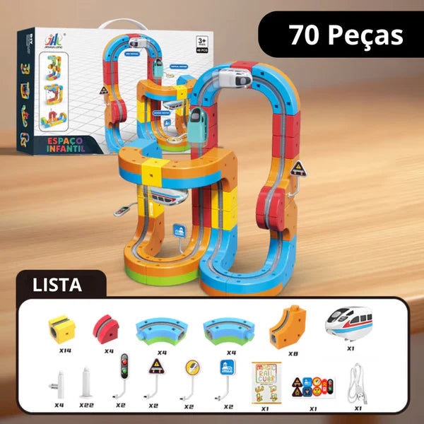 MagicTrain - Trilho Mágico Magnético Educativo 101pcs