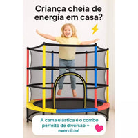 Cama Elastica Infantil Pula Pula C/ Rede de Proteção