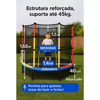 Cama Elastica Infantil Pula Pula C/ Rede de Proteção